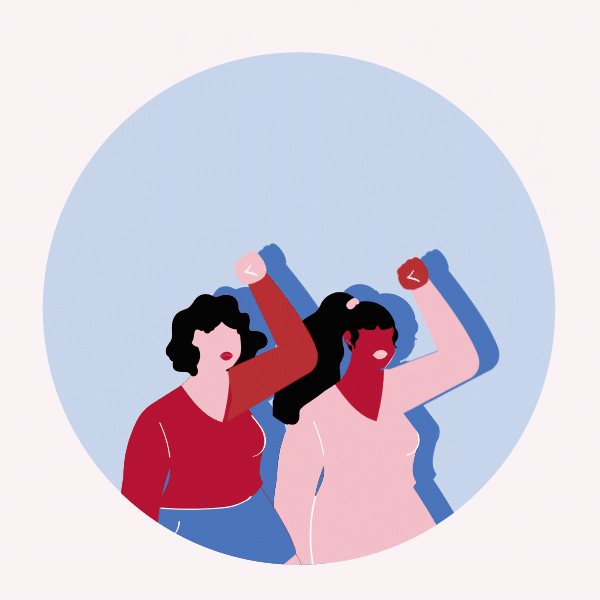 The your best friend logo shows two friends with fists in the air