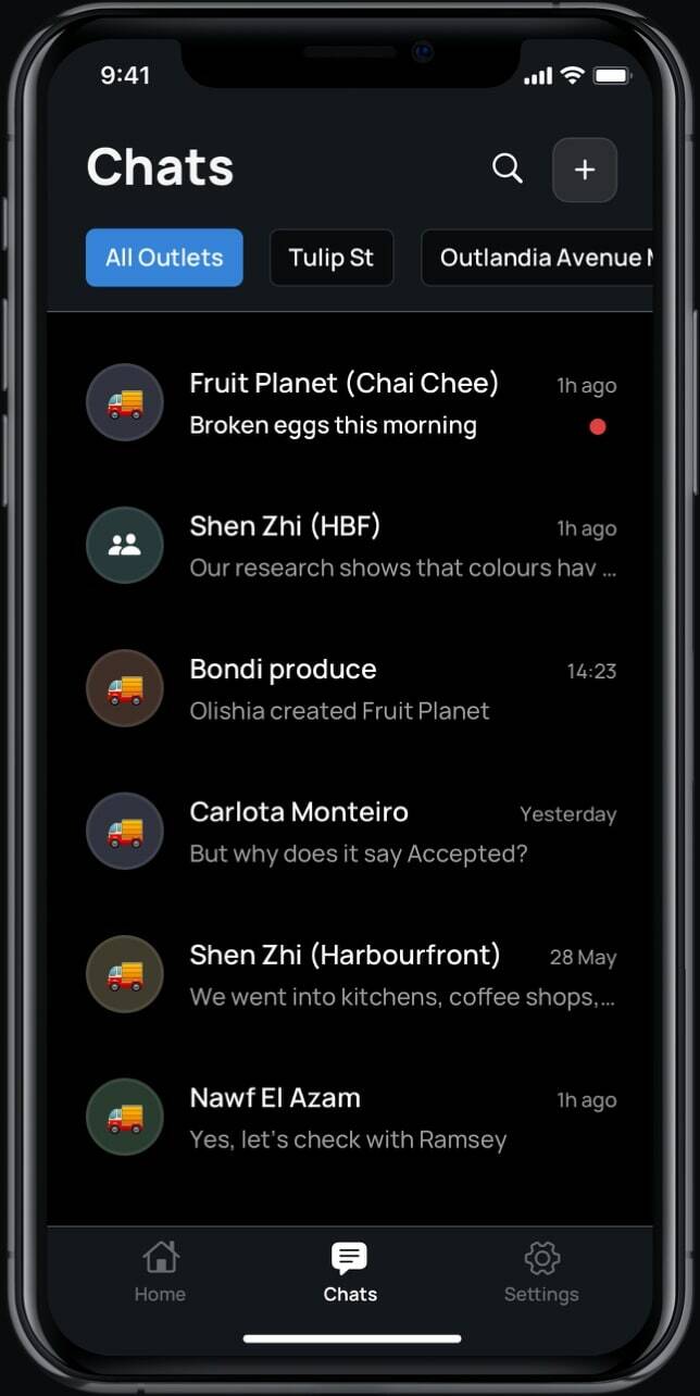 Dark mode UI/UX design