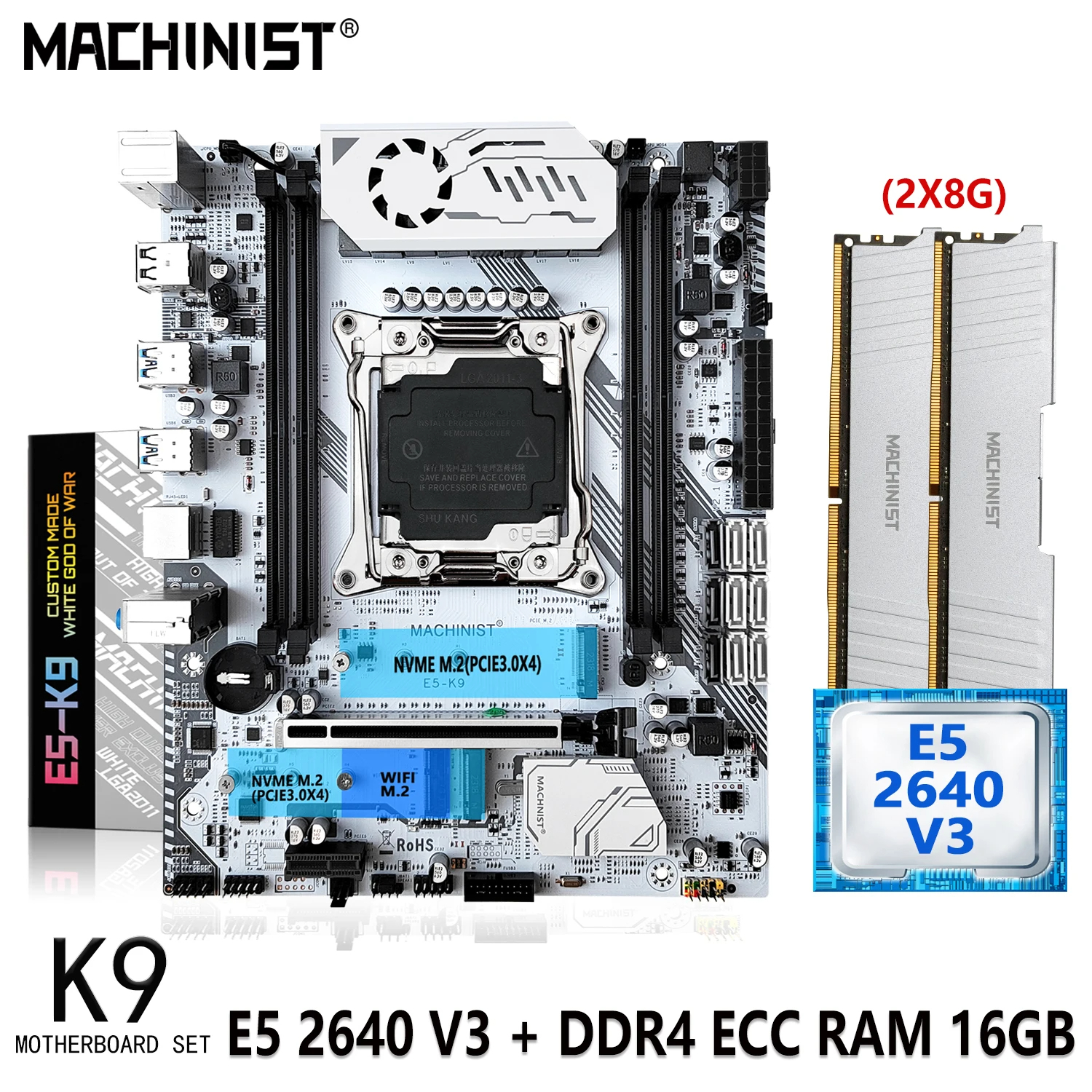 MACHINIST X99-K9 + E5 2640 V3 + 16 RAM