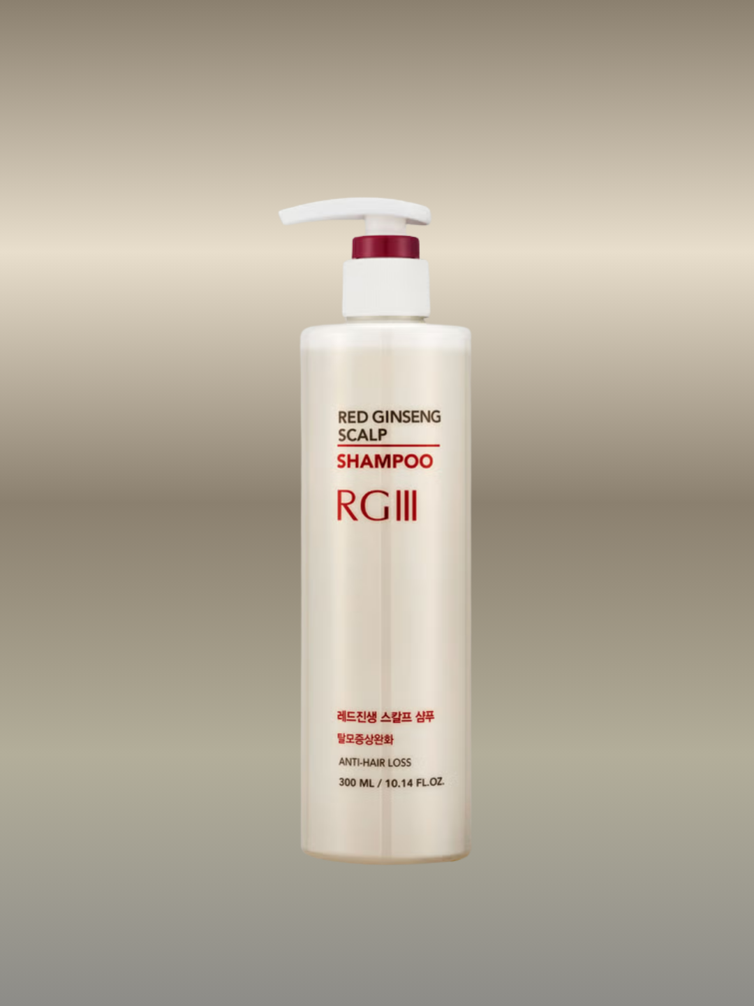 Укрепляющий корейский шампунь RGIII с красным женьшенем против выпадения волос и для здоровья кожи головы (300 мл).