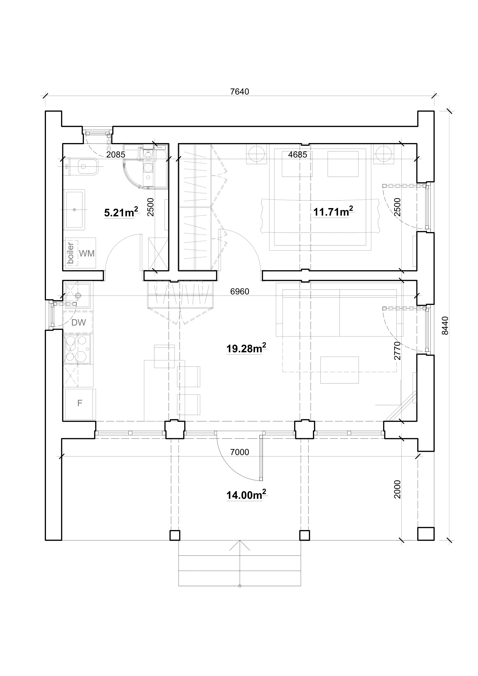 SCANDI 3 Das gemütliche Haus mit der Gesamtfläche von 60 m2 SCANDI
