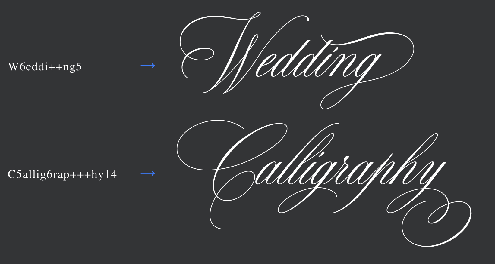 Juliette font in use, help file, Blessed Print