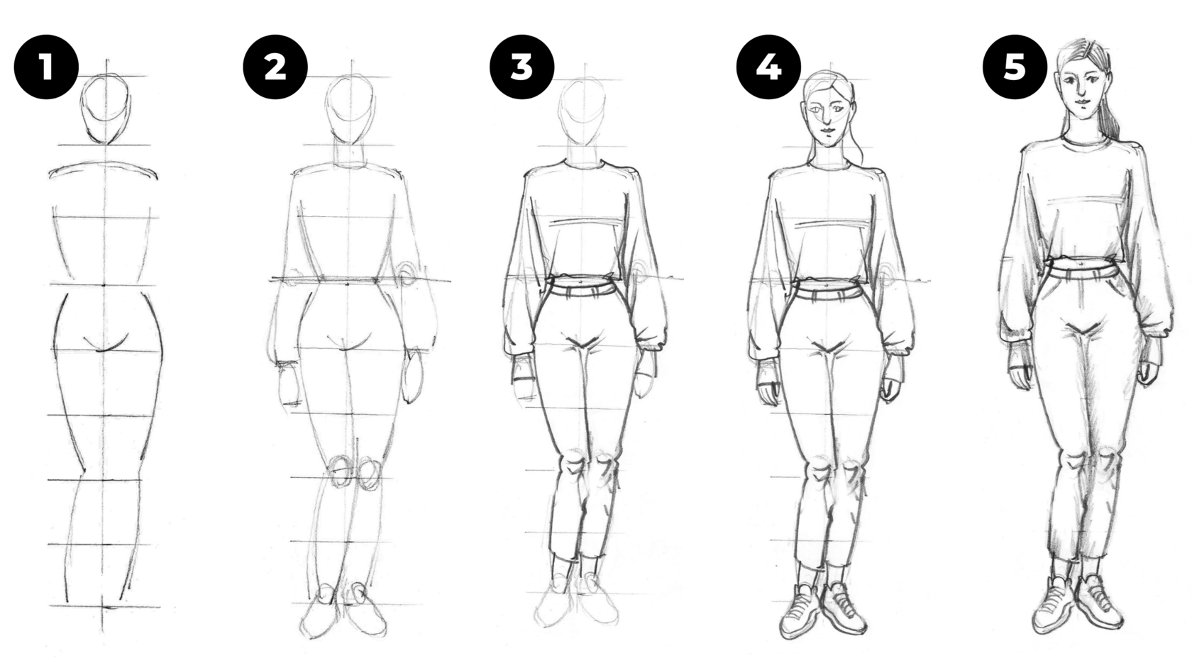 Step-by-step human sketching
