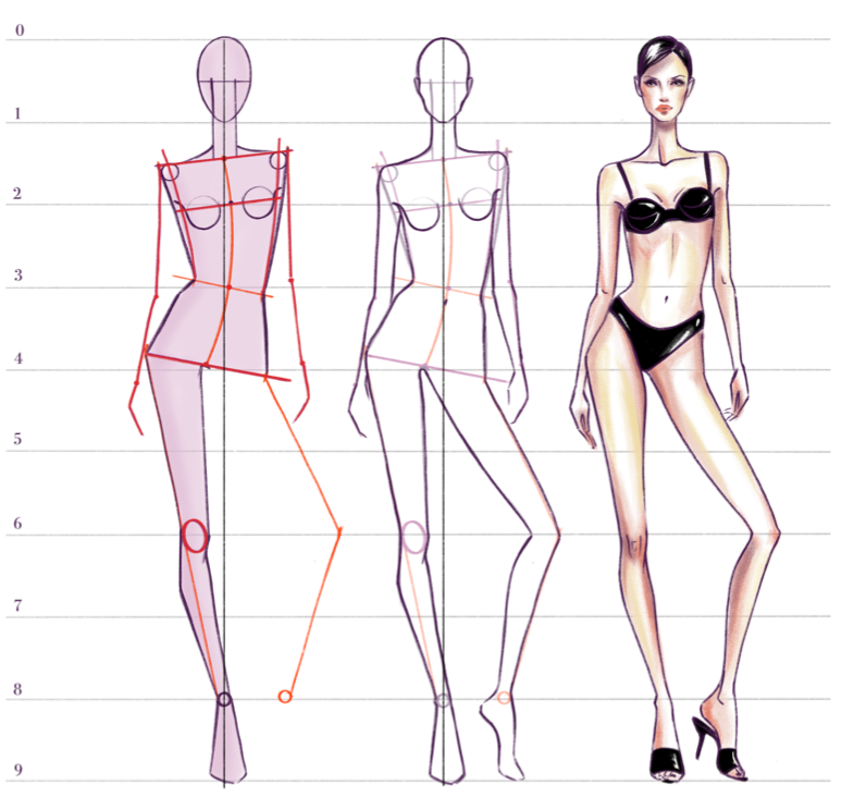 fashion figure on one leg