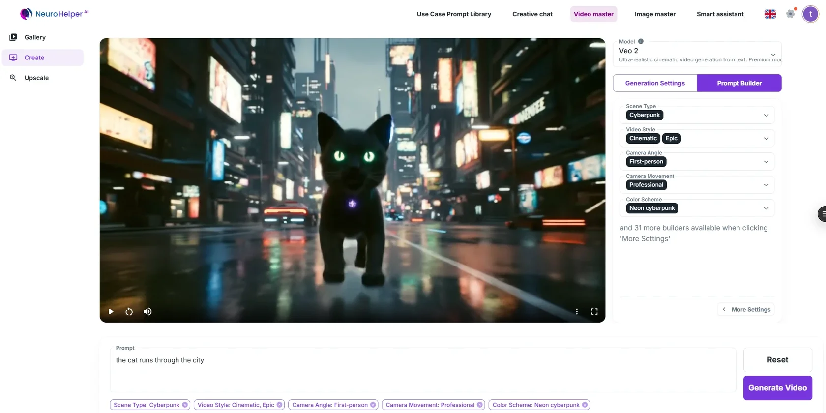 AI video editing and enhancement platform