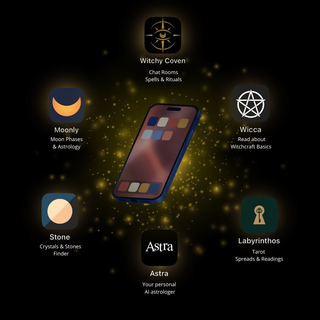 Best Apps For Witches, Witchy Apps, Witch Apps, Apps for Witches, Grimoire App, Witch Tools, Modern Witchcrasft, Witchy Coven app, Witchy Coven, Join the Coven