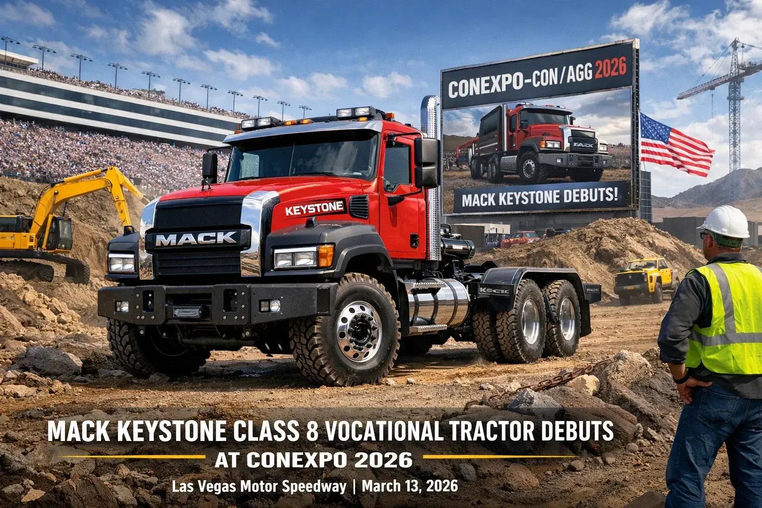 Mack Keystone Class 8 Vocational Tractor Debuts at CONEXPO 2026