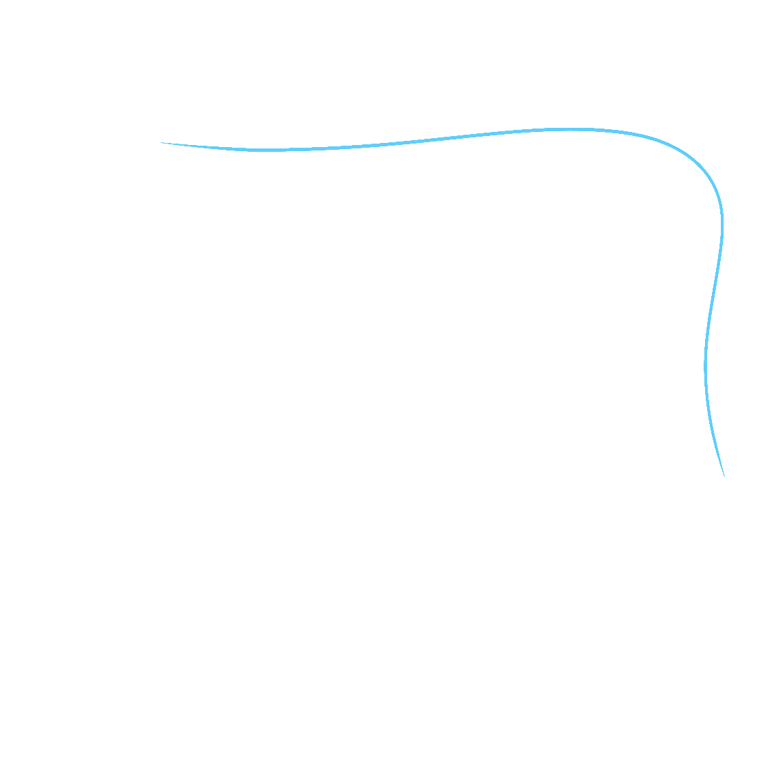 Ligne abstraite bleue