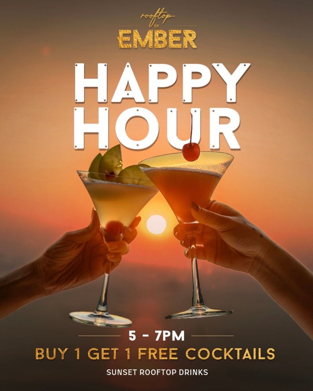 Buy 1 get 1 free — акция бара в Bang Tao, ежедневно 17:00–19:00