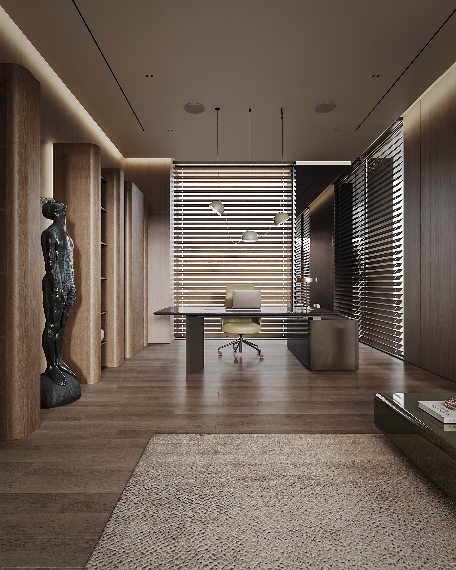 The interior of this three-story villa in Limassol — including a basement level with a wine room and home cinema — blends simplicity, scale, and refinement