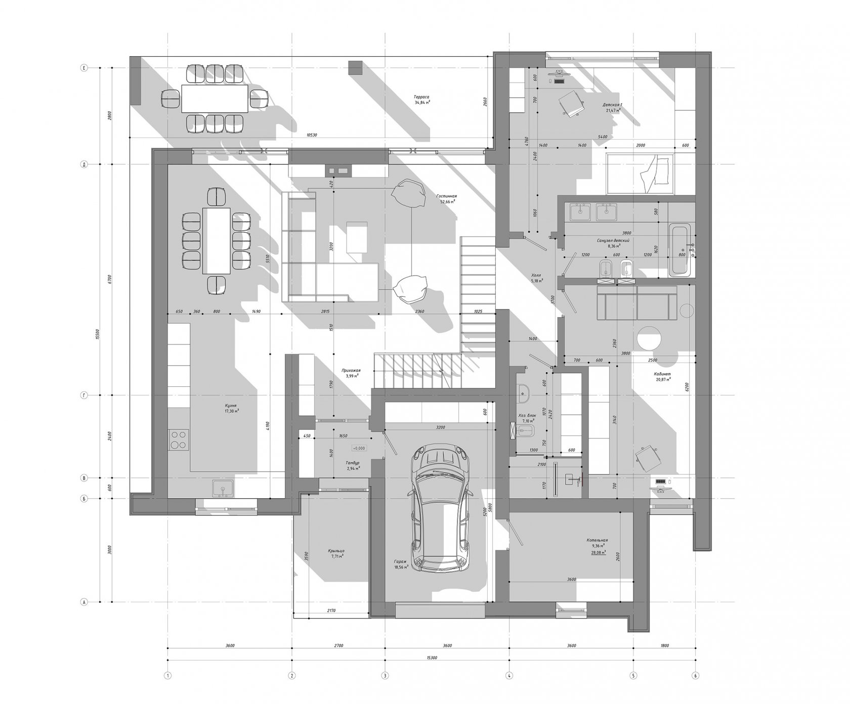 Дизайн интерьера - проект "FourHouse - Two Levels Cottage" от DA-Design
