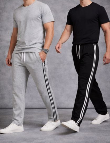 Чоловічі сірі, чорні спортивні штани з лампасами SHiLA