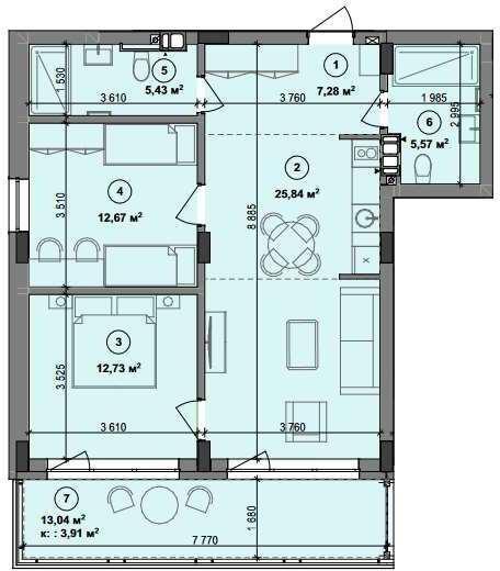 Family apartment планировка