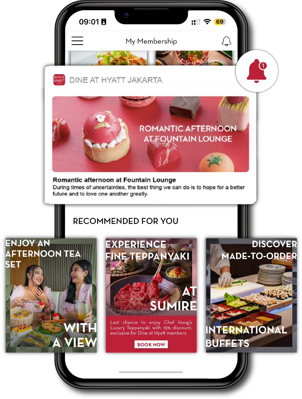 Dine at Hyatt Jakarta mobile app