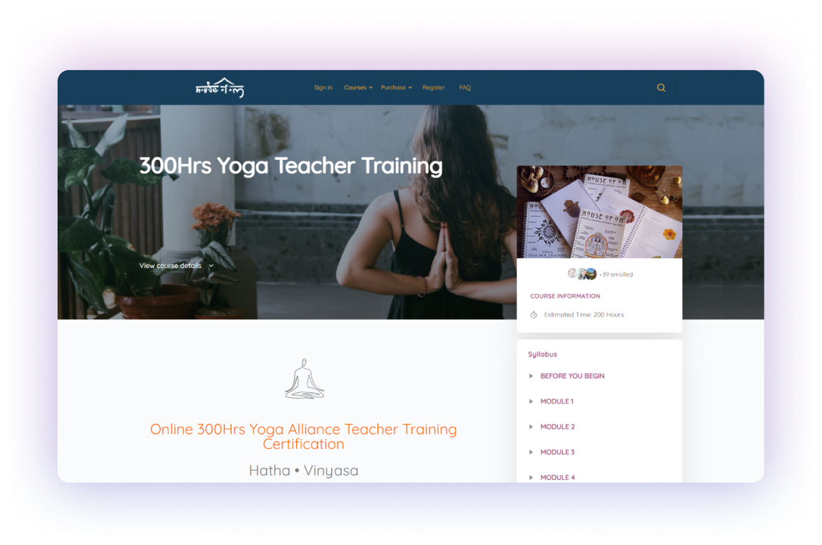 200 hour online yoga teacher training from House of Om