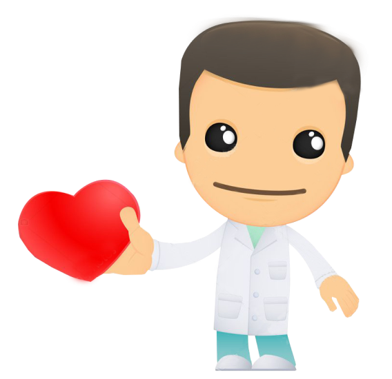 изображение лаборант с сердечком в рук