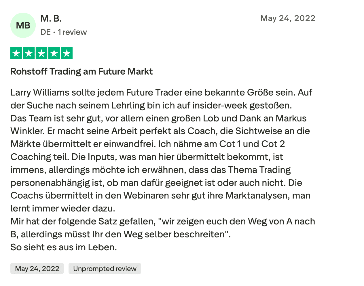 Teilnehmer-Bewertung