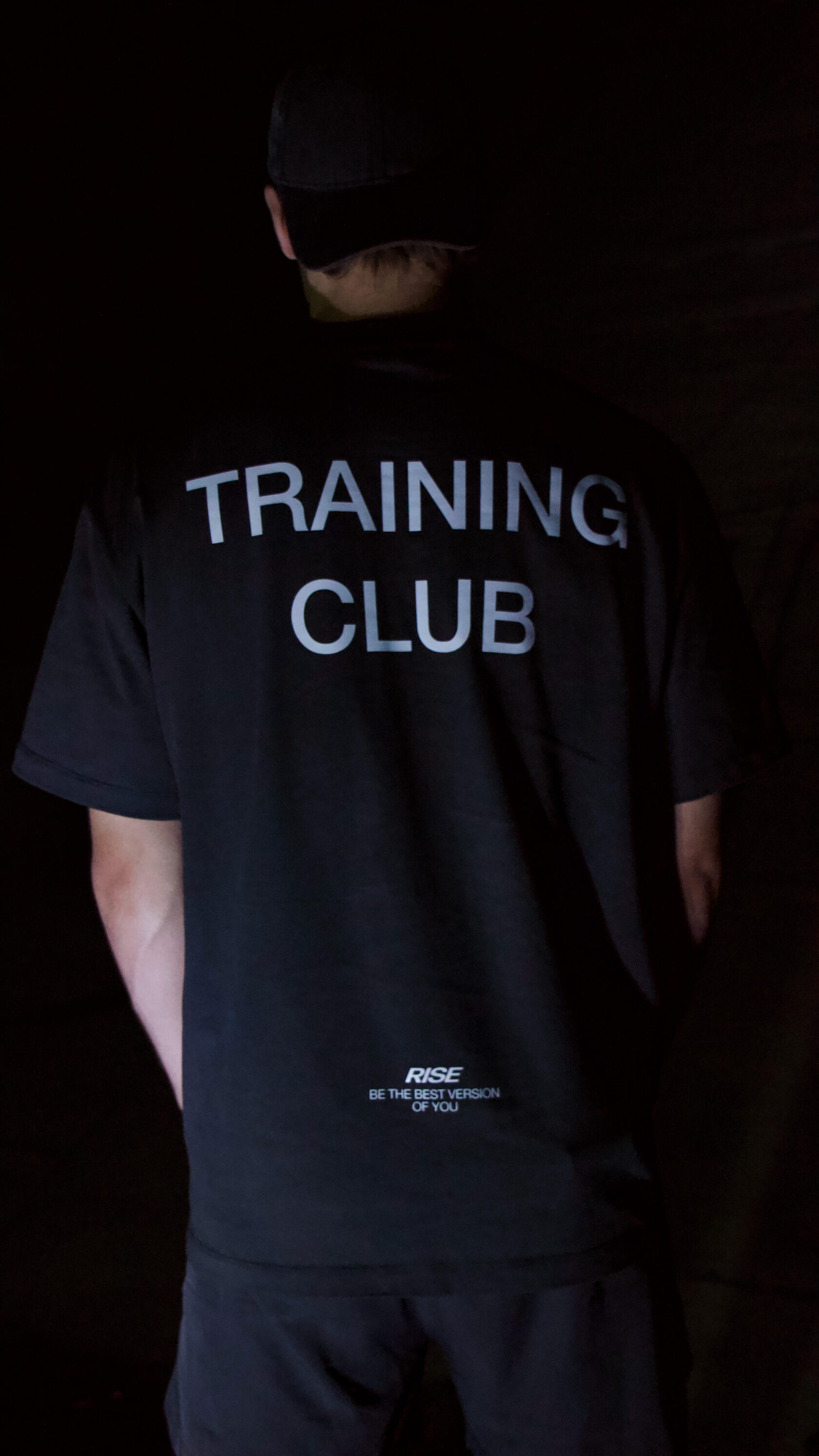 Мужская футболка Rise Training Club темно-серая оверсайз