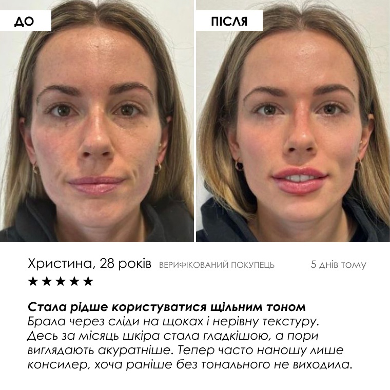 Схема вечірнього догляду з пептидним кремом