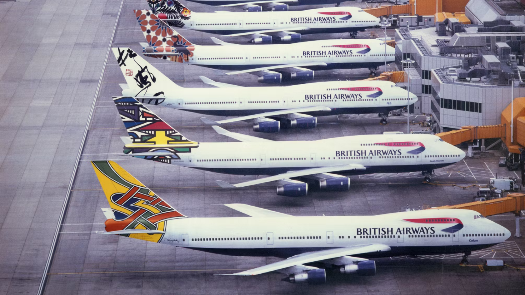 British Airways tailfin rebrand with world art designs