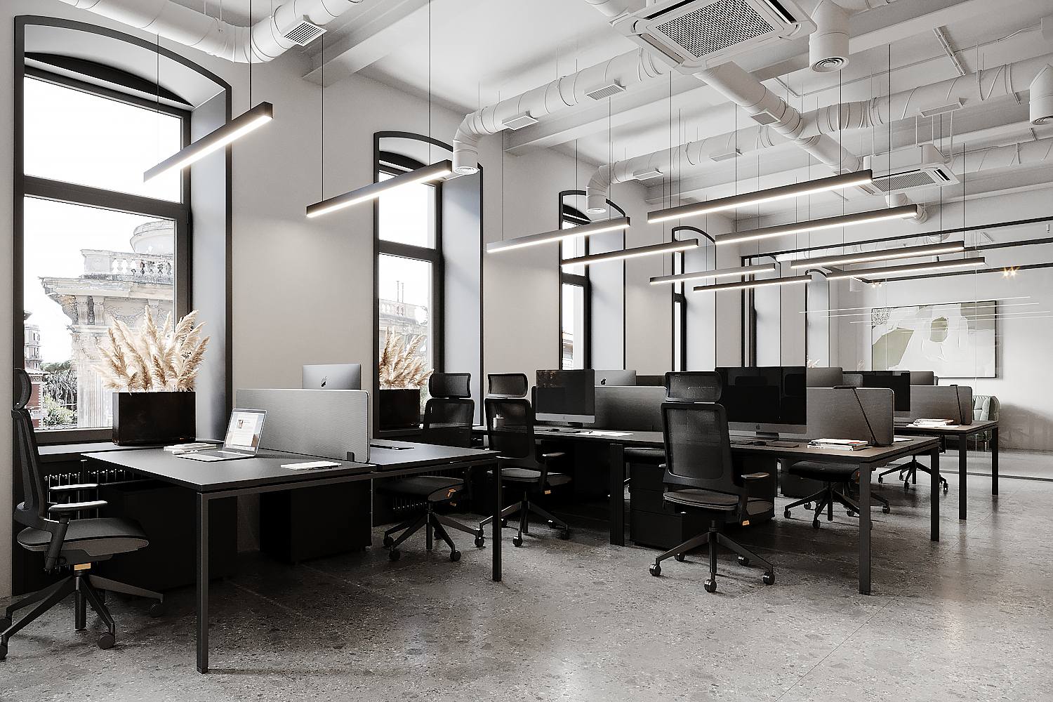 This modern office for a young IT company is located in the historic 