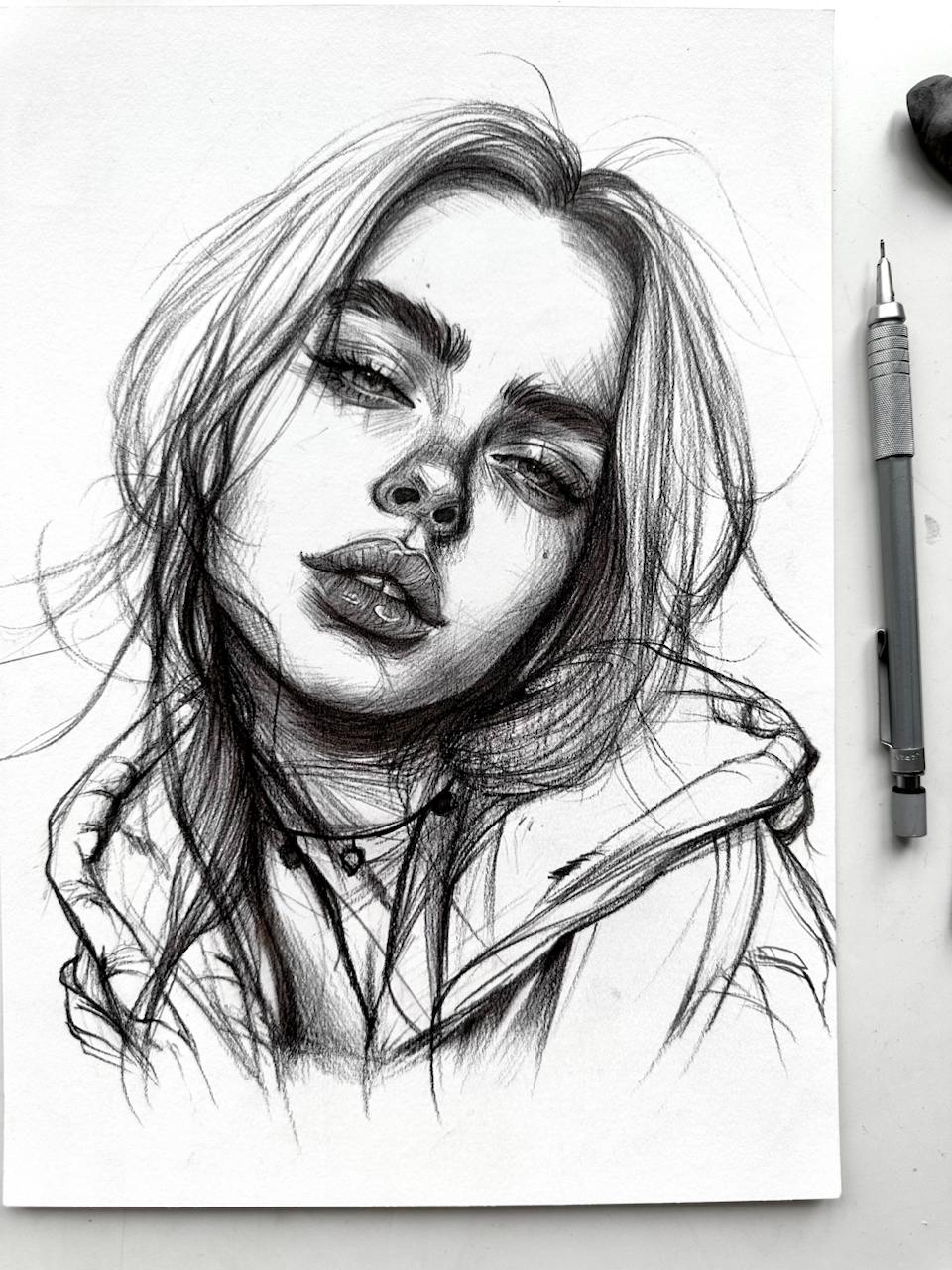How to draw a realistic pencil portrait