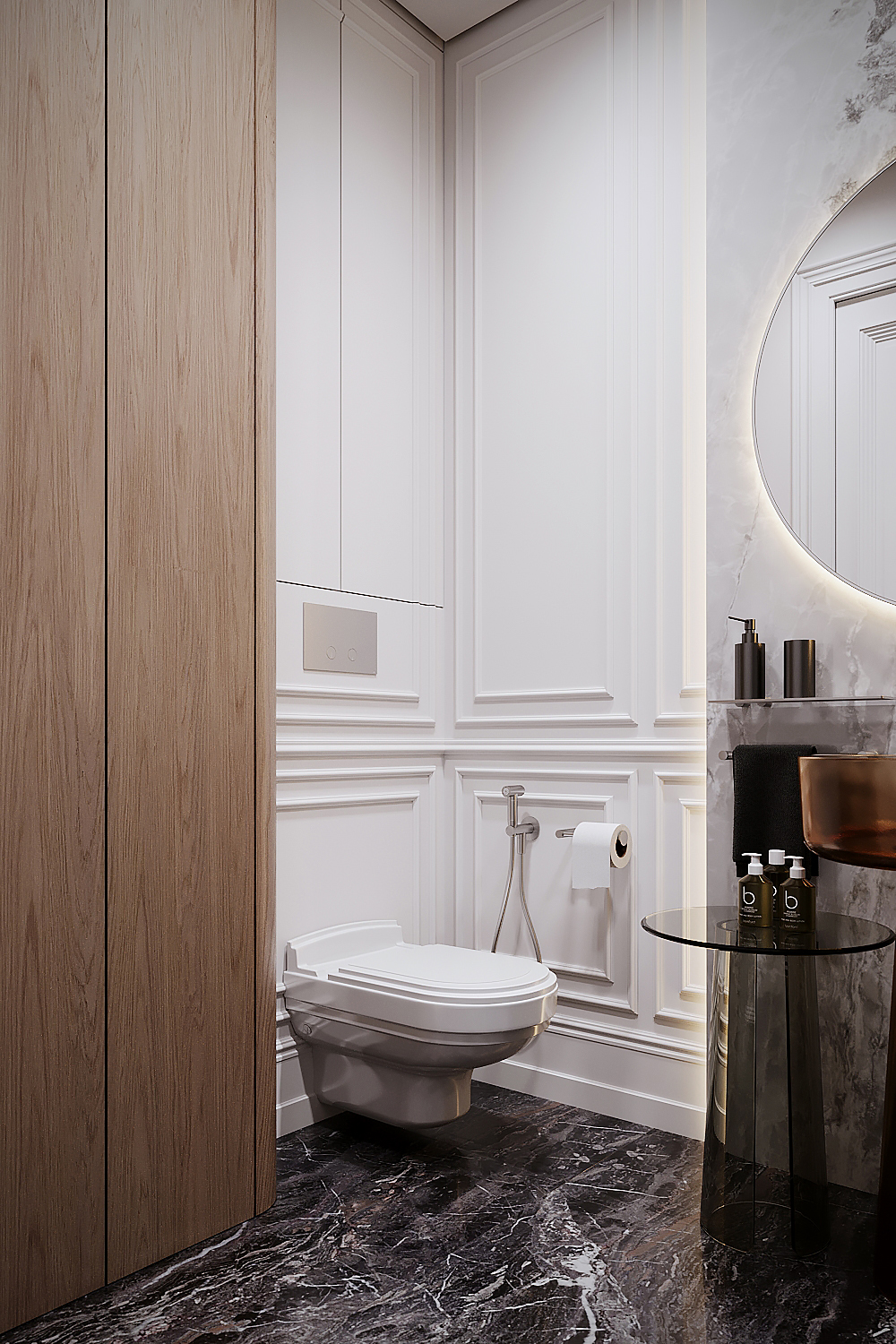 This compact 80 m² apartment is located in a building on the waterfront in the historic center of Moscow