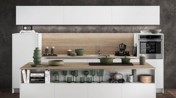 Современная интерпретация дерева Даже дерево можно переосмыслить, чтобы сделать современные кухни еще красивее: это материал, о котором нужно заботиться, чтобы создавать легко открывающиеся двери. Глядя на текстуру древесины и ее текстуру, вы сразу чувствуете спокойствие и умиротворение. Современная кухня с деревянными деталями всегда актуальна благодаря чистым линиям, отражающим суть дизайна, сдержанность и качество натурального материала, который никогда не выходит из моды.