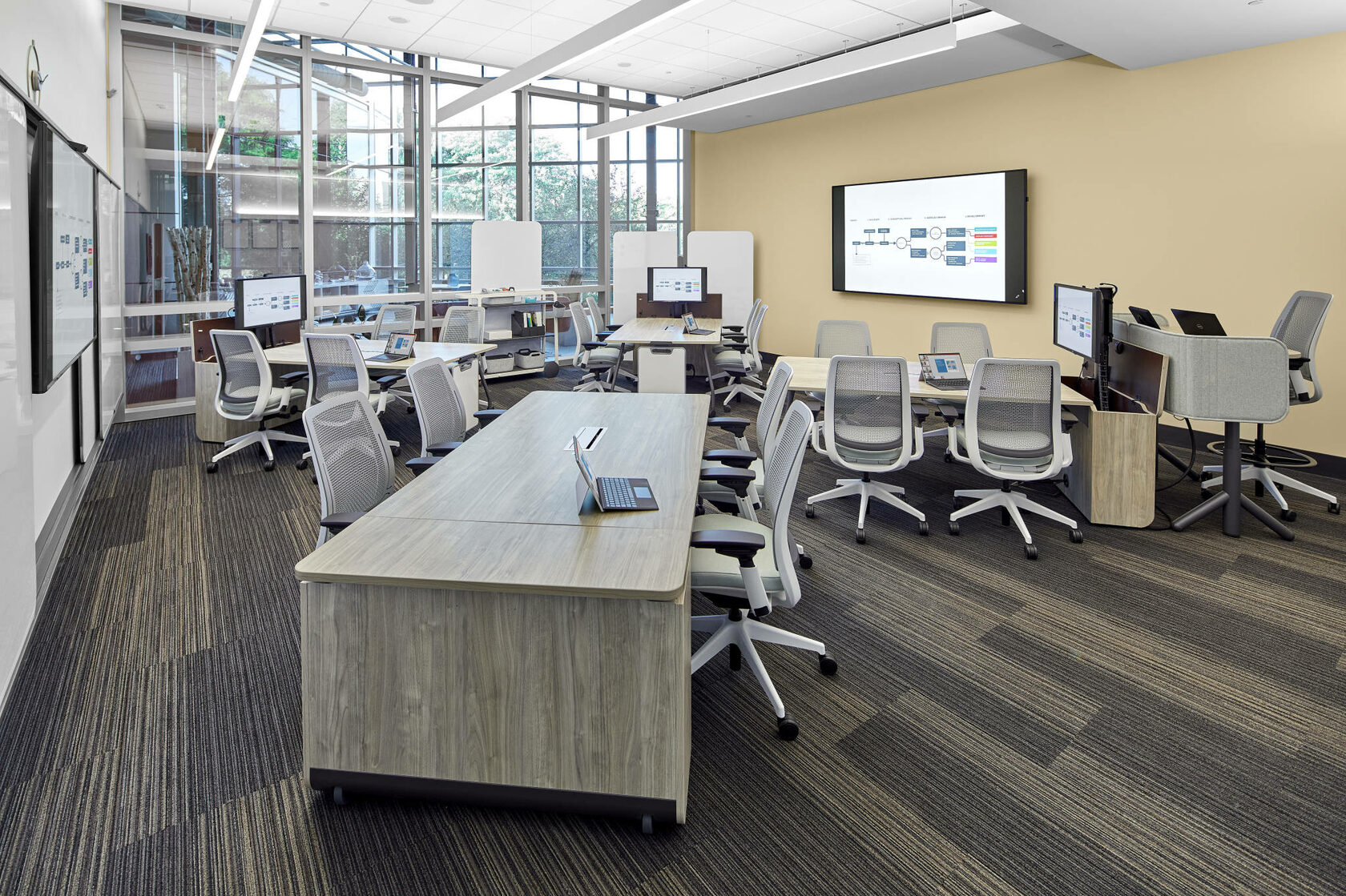 Working space chairs and desks