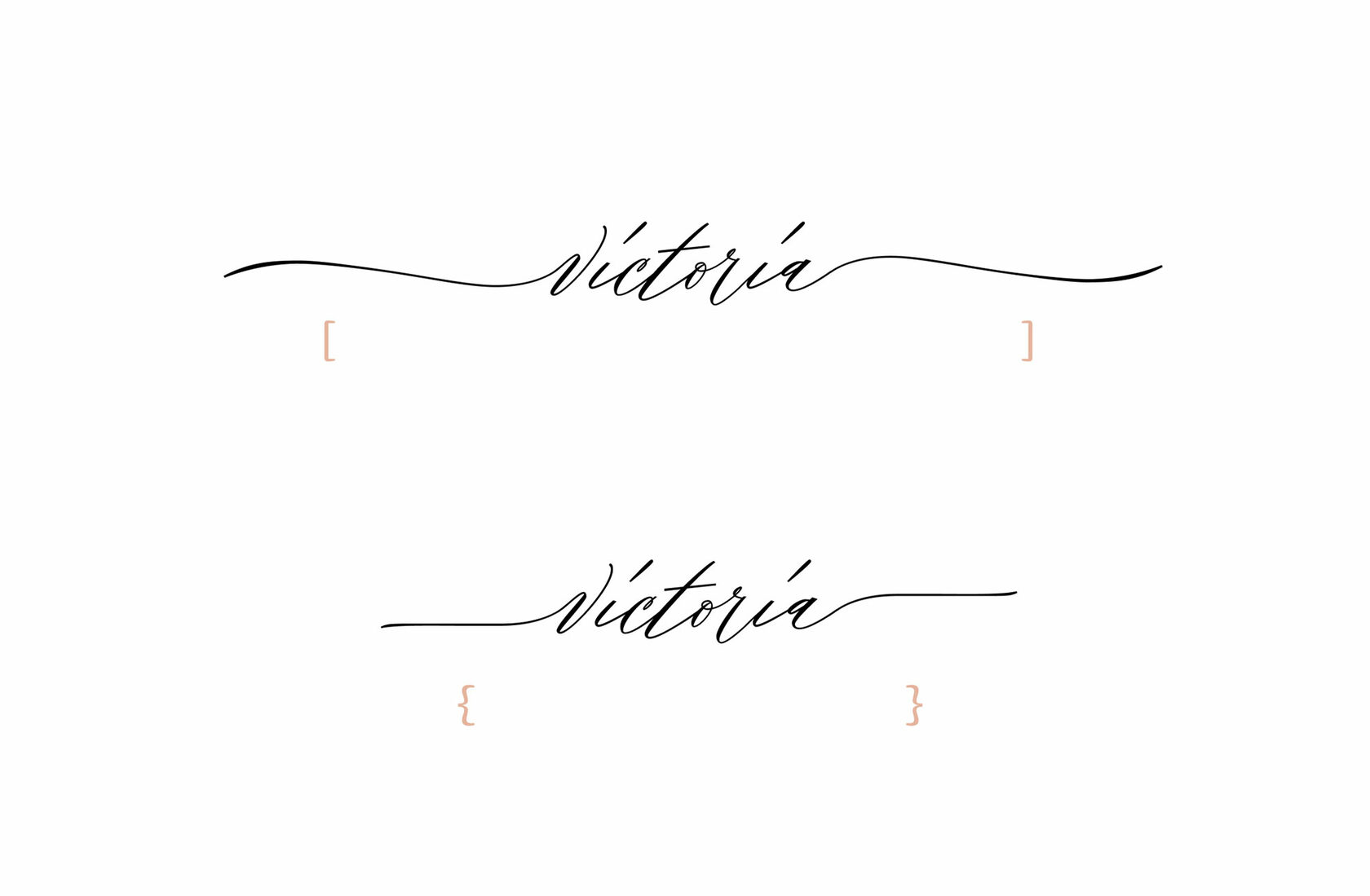 Victoria swashes, font