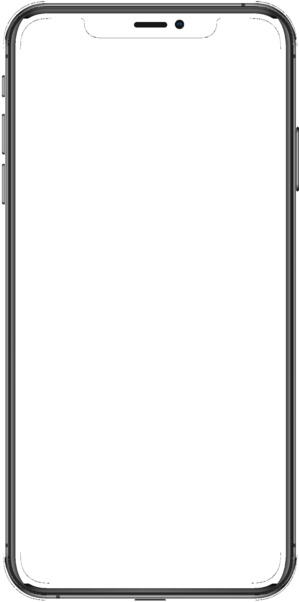 blank smartphone frame