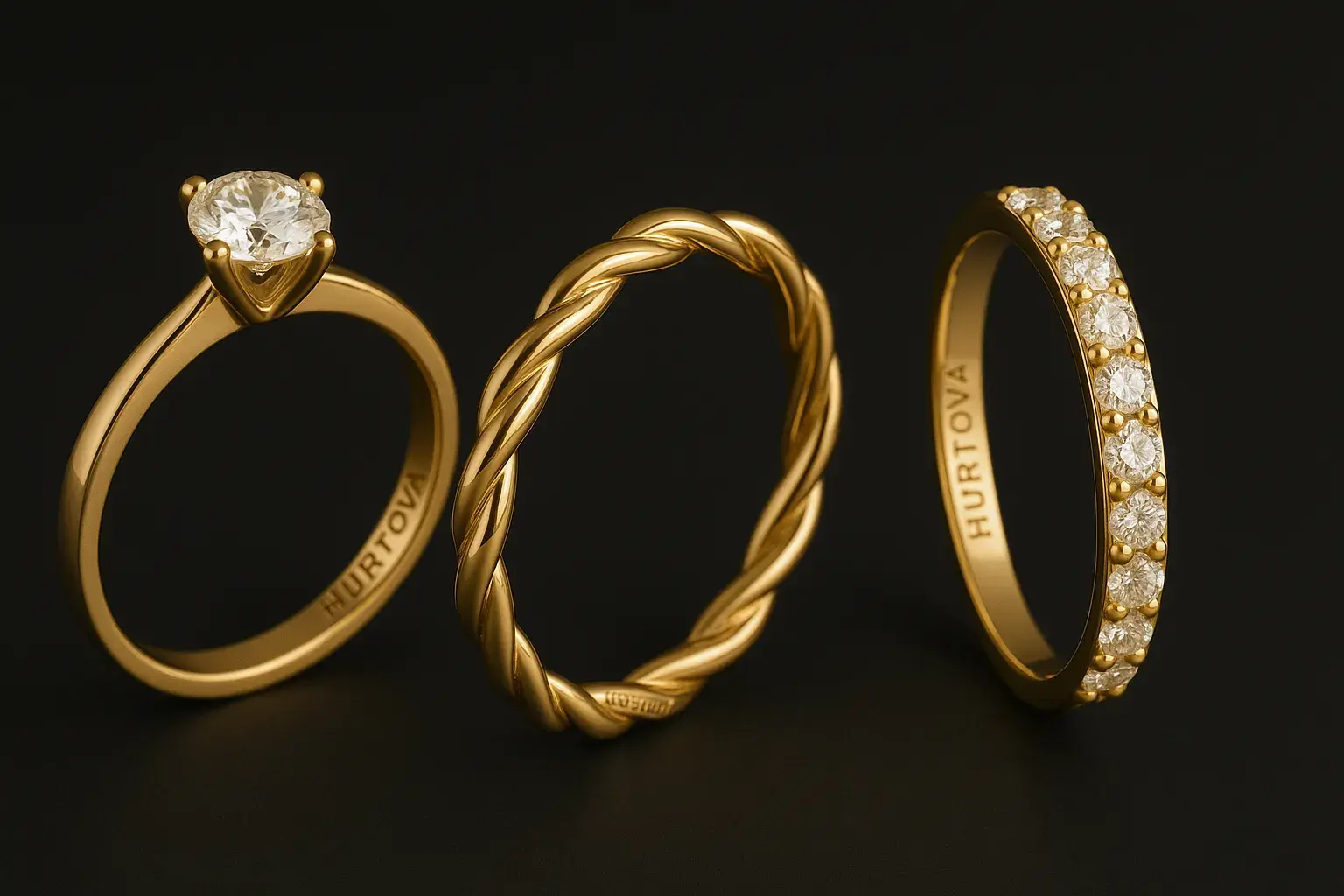 Жіночі каблучки HURTOVA: золото 585/750, діаманти, сапфір, смарагд. Сертифікат, гарантія, швидка доставка.