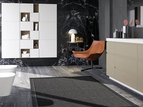 Шкафы пеналы в ванной 