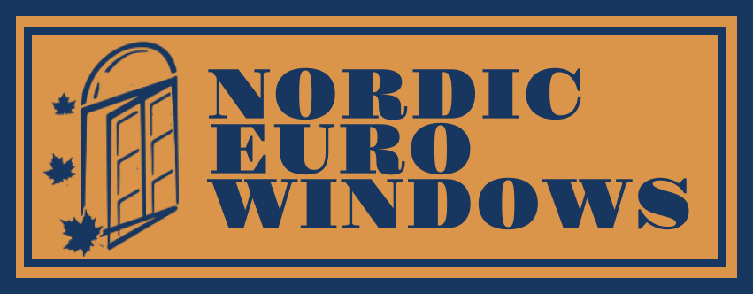 Nordic Euro Windows. windows &amp; doors selling and installation company. logo. 