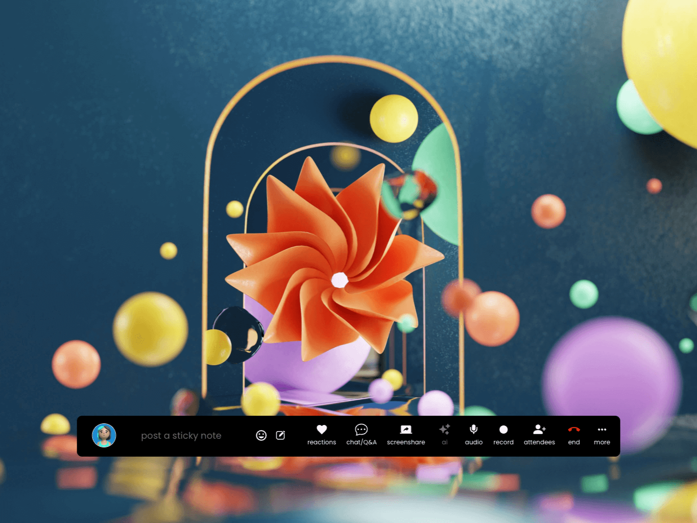 a fun example of a ruume background with colourful shapes