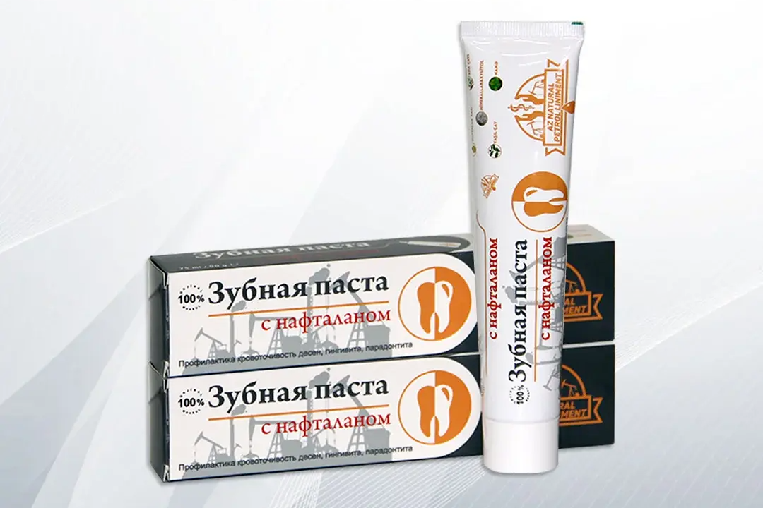 Зубная паста с Нафталаном, Продукты Нафталана