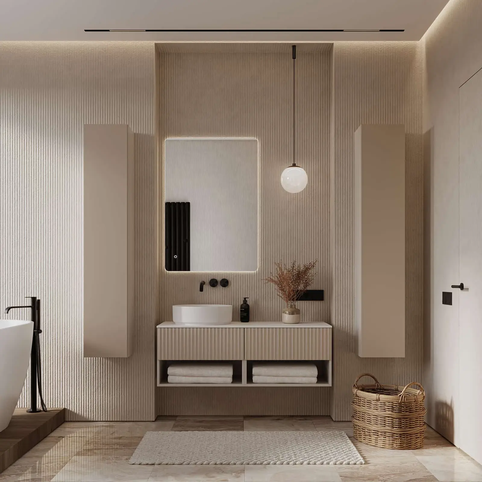 Bespoke fitted bathroom vanity unit and basin cabinet in Peterborough