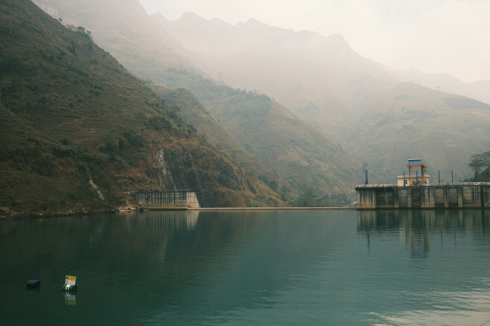 Mountain river hydropower