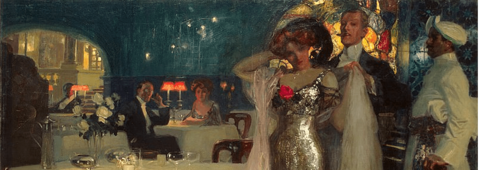 Хоффбауэр Шарль картина в ресторане