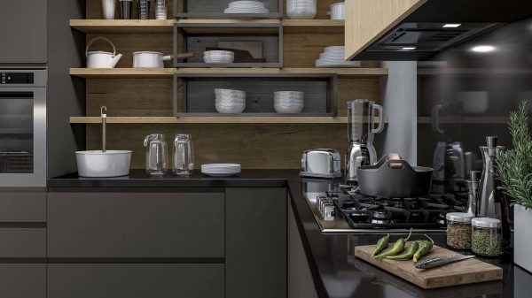 дизайн кухни длинной