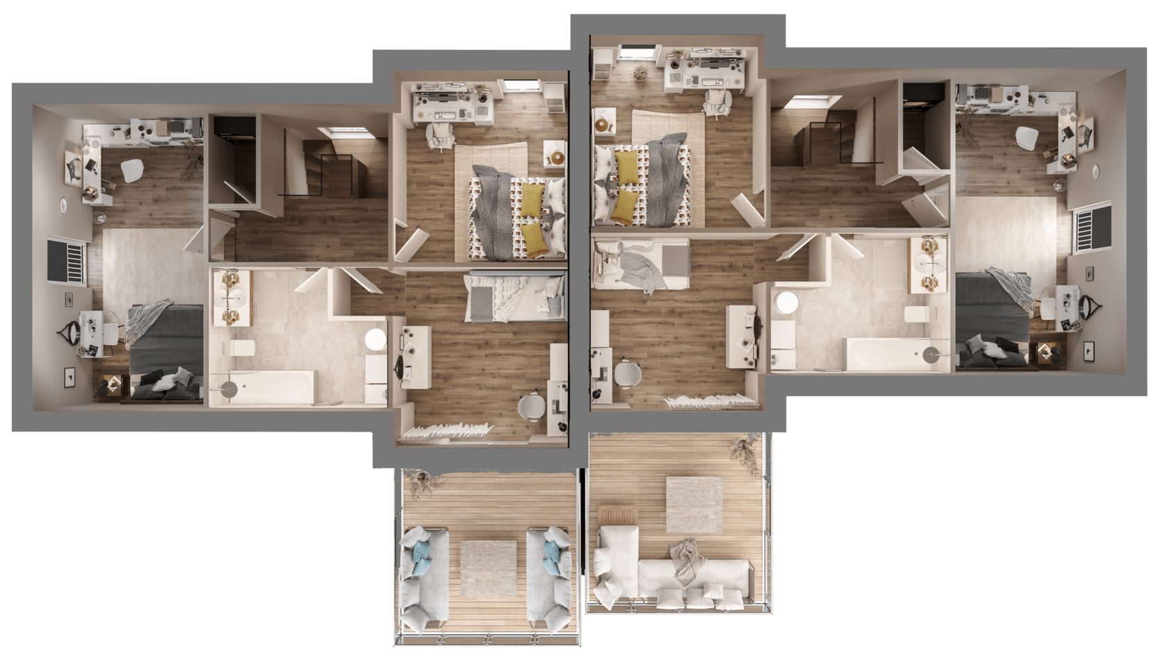 Grundrisse der Wohneinheit in Kärnten