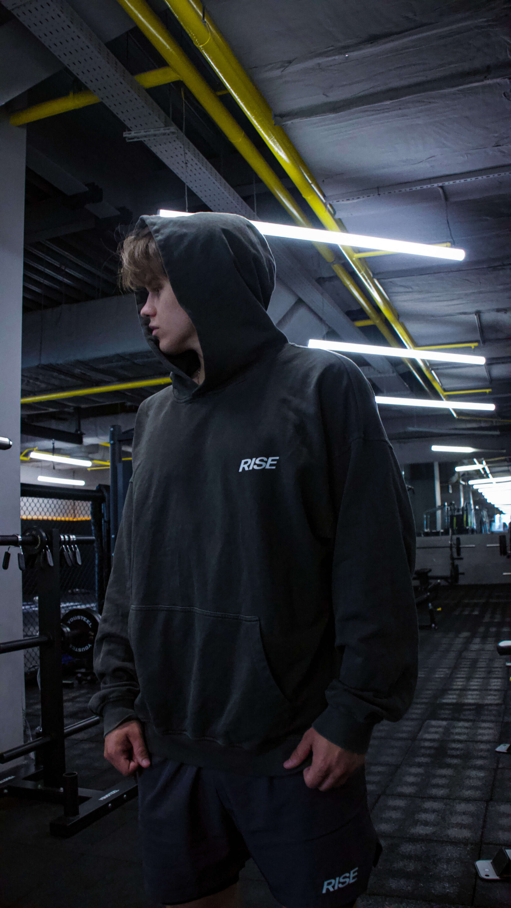 Мужское черное худи Rise Training Club для тренировок