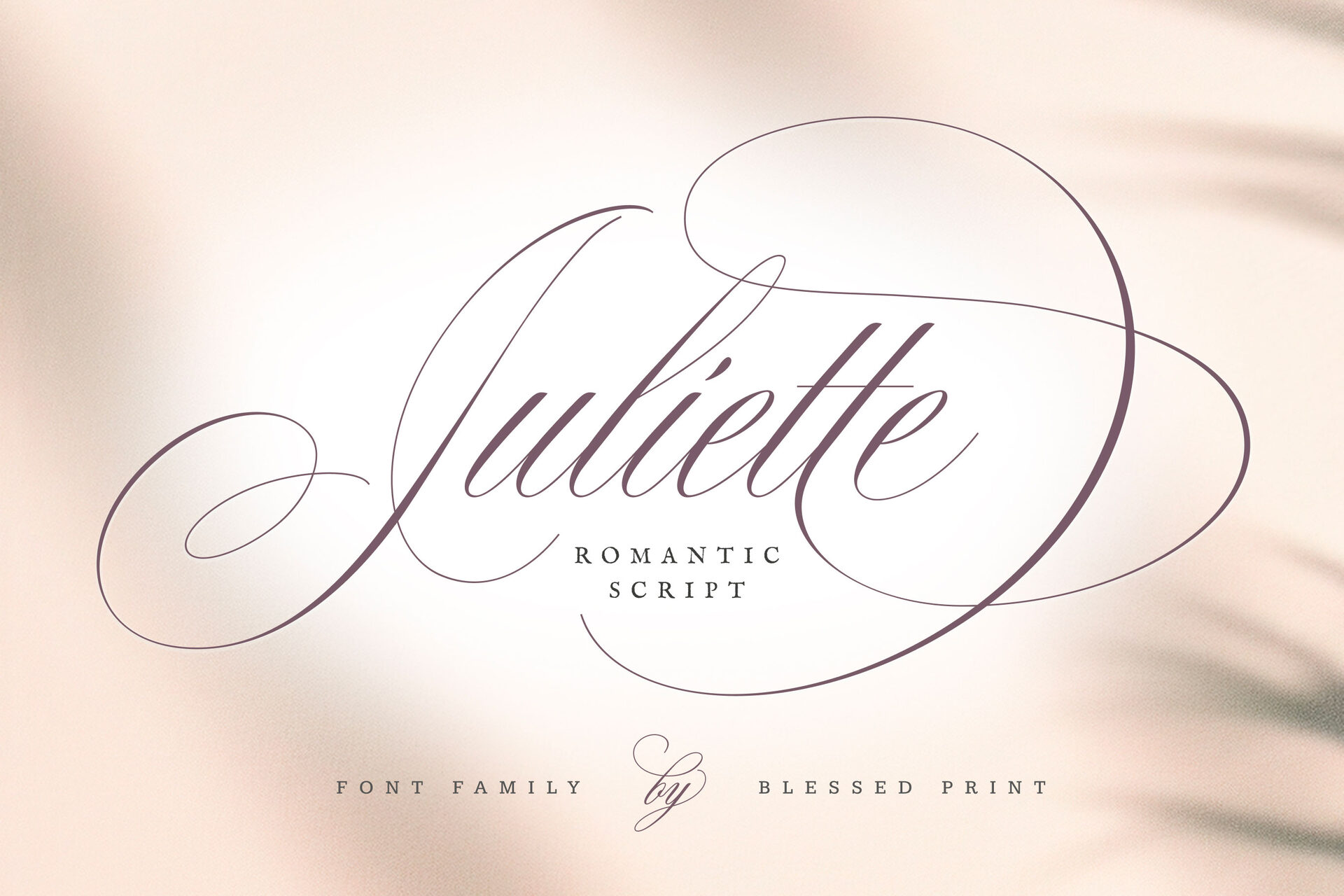 Juliette Font | Romantic wedding script by Blessed Print