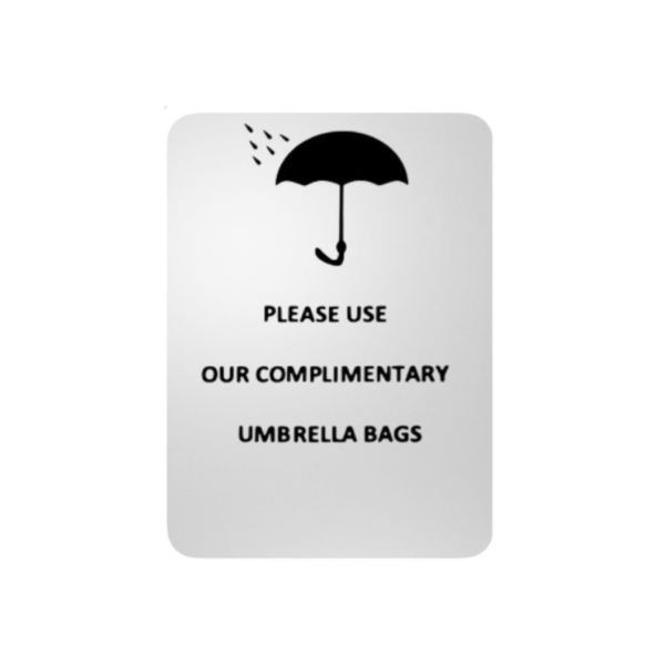 wet umbrella dispenser signs