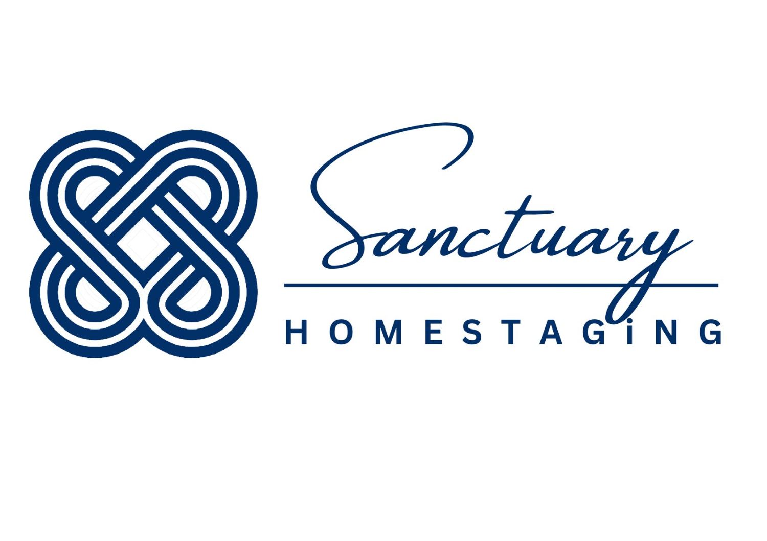 Sanctuary Home Staging logo and knot motif