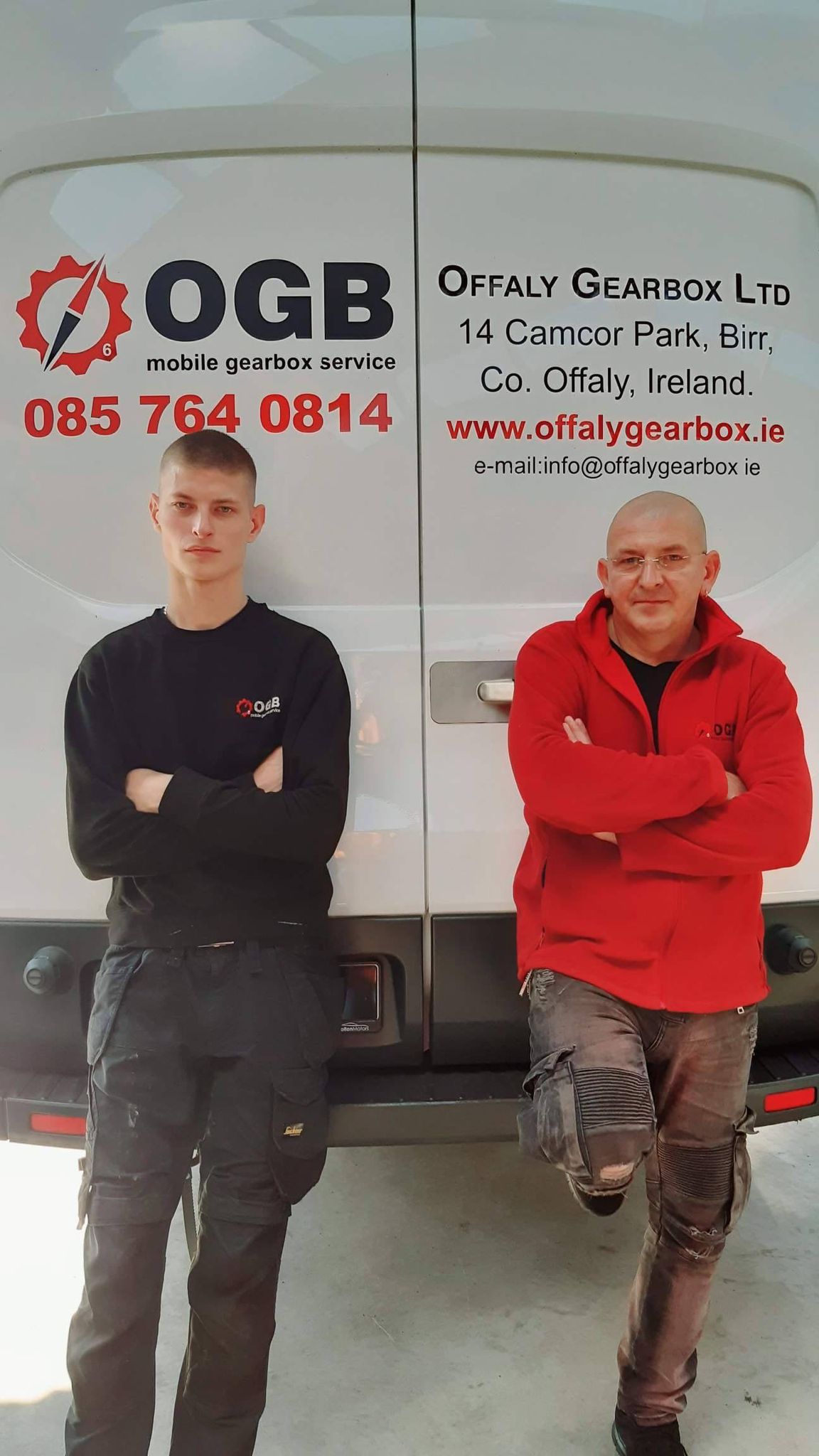 Father and son in the workshop