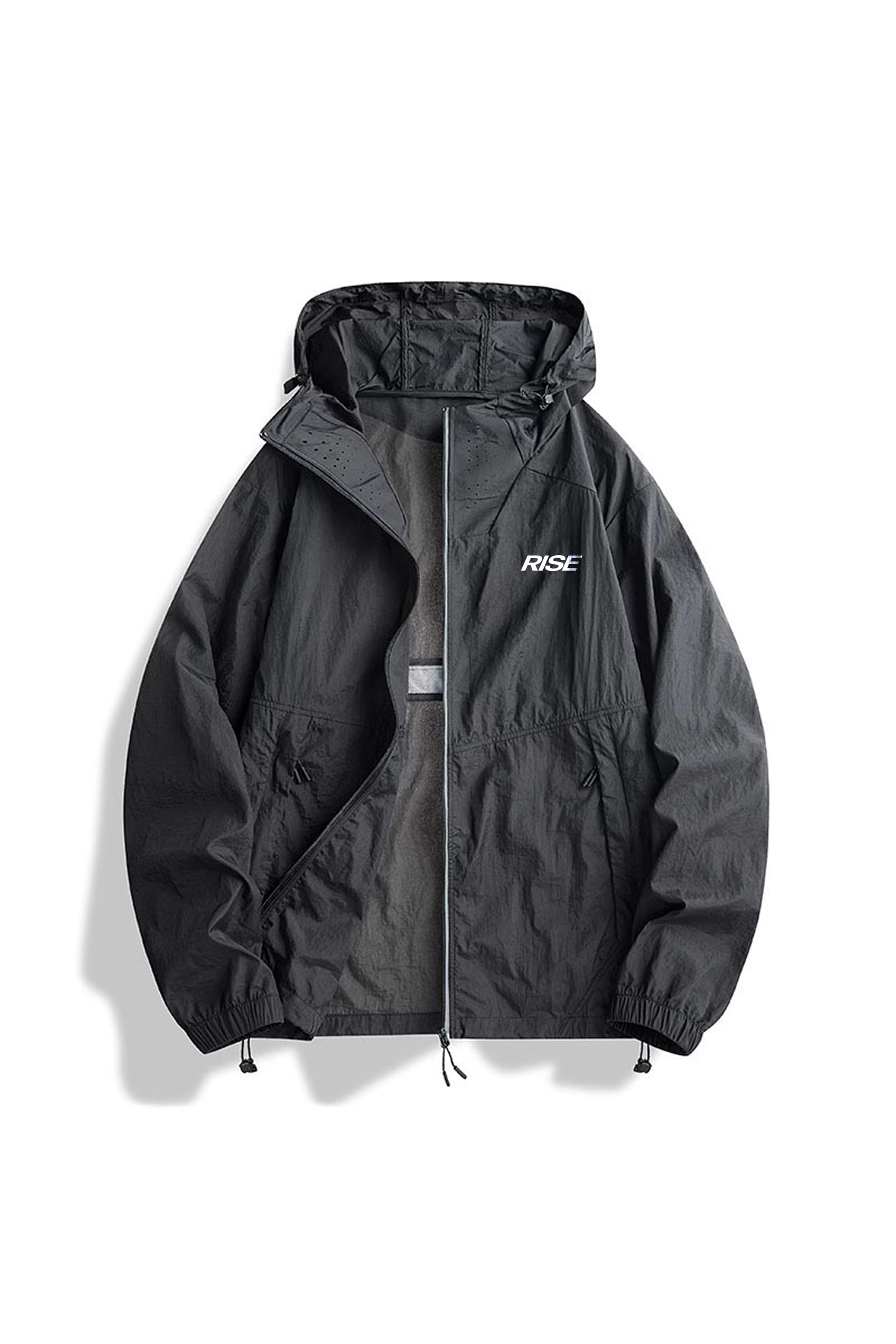 Мужская спортивная ветровка Rise черная
