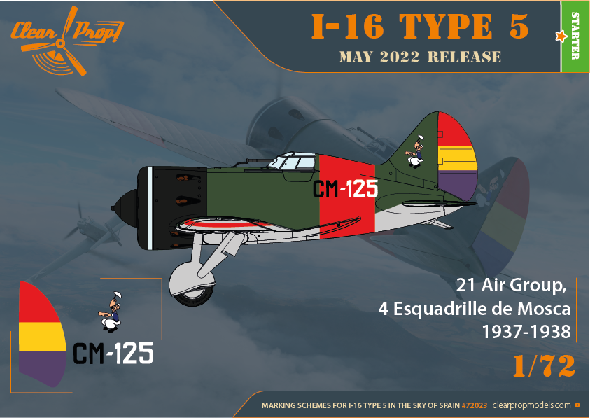 1/48 I-16 Type 5 early version. Clear Prop! CP4814 – UA-hobby