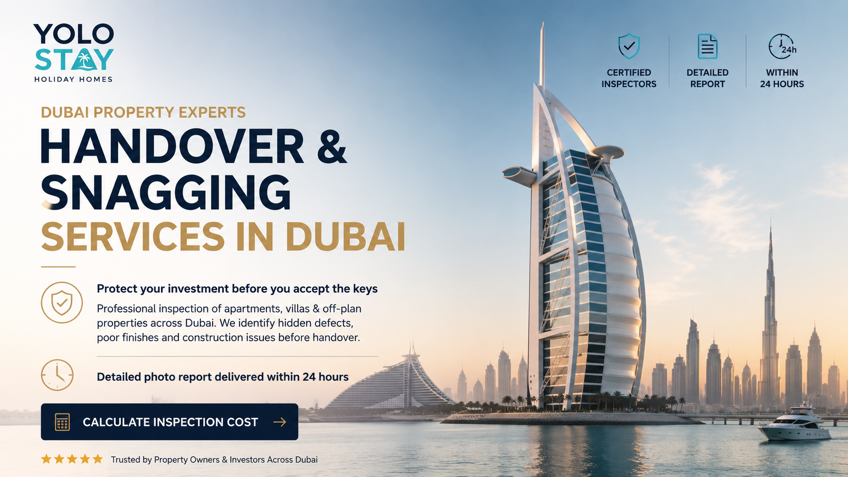 YOLO STAY Handover and Snagging Services in Dubai