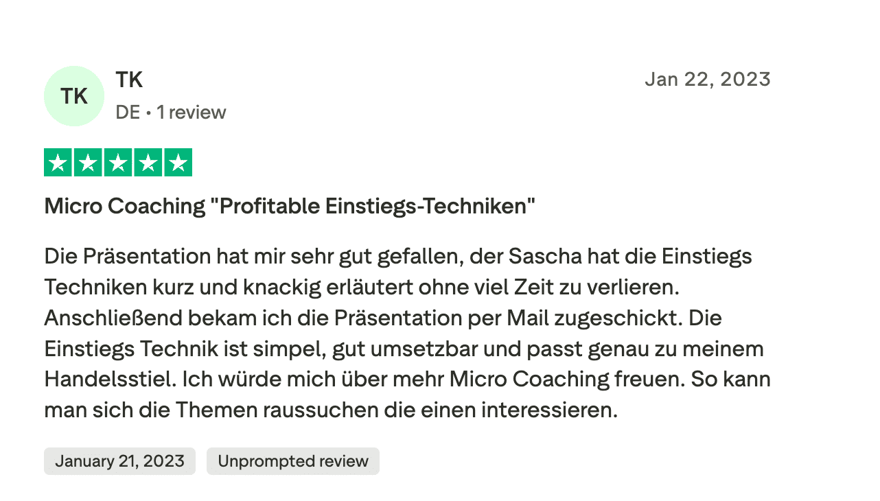Teilnehmer-Bewertung